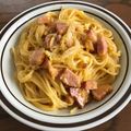 くまモン's cooksnap of when they made 生クリーム・牛乳なし！本格カルボナーラ.