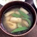  しー's cooksnap of when they made ＊絹さやと油揚げのお味噌汁.