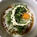 ミニたると's cooksnap of when they made 冷やし月見マヨうどん.