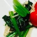 はろたろ's cooksnap of when they made 【しめじとえのきdeほうれん草のお浸し】.