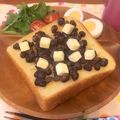 S＊mama♡'s cooksnap of when they made 粒あんとクリチと胡桃の塩ミルキートースト.