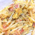 morio75's cooksnap of when they made 簡単！おつまみもやしのカルボナーラ風炒め.
