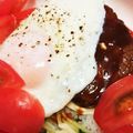 myumyu08's cooksnap of when they made 簡単昼食　マルシンハンバーグでロコモコ丼.