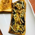 島子☆'s cooksnap of when they made 千切り生姜に胡麻・きなこのチーズトースト.