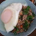 せつせつせつ's cooksnap of when they made レンジでかんたん！和風ガパオライス風弁当.