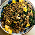 Sakurix's cooksnap of when they made ひき肉とほうれん草のオイスター炒め.