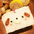 ニコニコはんぱんまん's cooksnap of when they made わんちゃんサンドイッチ＊キャラ弁にも♪.