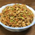 ままばなな1020's cooksnap of when they made ごはんがすすむ挽肉納豆.