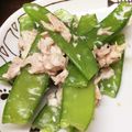 卵せんべい's cooksnap of when they made 絹さやとツナのからしマヨネーズ和え.