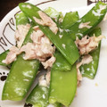 卵せんべい's cooksnap of when they made 絹さやとツナのからしマヨネーズ和え.