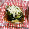 ＴＯＭＯＷＡＴ's cooksnap of when they made 冥加と生姜が香る胡瓜とわかめの酢の物.
