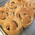 花見川咲太郎's cooksnap of when they made ＊ルクエde煮りんごをりんごパンに。＊.