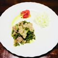 almonde's cooksnap of when they made 豚こま肉といんげん豆のスタミナ炒め★.