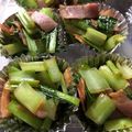 no1642's cooksnap of when they made 冷凍保存☆小松菜ベーコンの大蒜醤油炒め♪.
