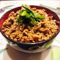 ☆momomama☆'s cooksnap of when they made そぼろニラおひたし付丼簡単麺つゆ活用術❤.