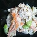 クックLJ2W4Q☆'s cooksnap of when they made 鶏ささみとレンコンの辛子マヨサラダ.