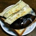こげ岡's cooksnap of when they made 簡単♫茄子の味噌マヨチーズトースト.