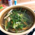 まいめる0720's cooksnap of when they made 水菜とごぼうの簡単シャキシャキ野菜スープ.