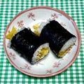にきけん's cooksnap of when they made ゴマかつお節入りたくあん手巻き.
