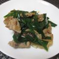 ジョングレ's cooksnap of when they made にらと豚こまのカリカリ炒め.
