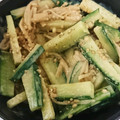 鈴宮蒼's cooksnap of when they made きゅうりとエノキの胡麻マヨ和え.