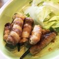 ちゃこ0320's cooksnap of when they made ポテトサラダ残りをリメイク♥️豚肉巻き.