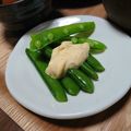 まいちー☆★'s cooksnap of when they made 超簡単☆スナップエンドウのカレーマヨ.