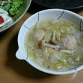 よし33☆'s cooksnap of when they made 土鍋で！冷凍鶏団子と野菜のコンソメスープ.