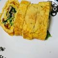 ｽｶｲﾌｨｯｼｭ☆'s cooksnap of when they made お弁当に♪ほうれん草とベーコンの卵焼き.