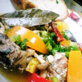 黒鯛一直線's cooksnap of when they made 簡単♪鯖のアヒージョ♪.