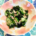 しゅい6's cooksnap of when they made きゅうりとわかめの酢の物.