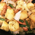 yucorian's cooksnap of when they made 新じゃがと新たまの和風ジャーマンポテト☆.