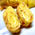 Mapi⁂'s cooksnap of when they made サケフレークと粉チーズの玉子焼き.