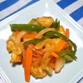 ろくんち's cooksnap of when they made 鶏胸肉とピーマンの酢鶏風炒め.