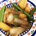 岡藤とろろ's cooksnap of when they made 新じゃが☆新玉ねぎ☆スナップエンドウ煮物.