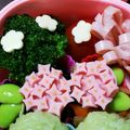 ♡ちぃﾀﾝまま♡'s cooksnap of when they made キャラ弁にワンポイント☆あじさい♪.