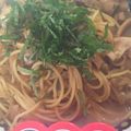 にゃんこ８'s cooksnap of when they made たらこスパゲッティ.