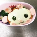 Chaaa_room's cooksnap of when they made お正月 キャラ弁 申年♡おさるサンド.
