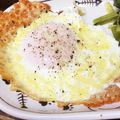 卵せんべい's cooksnap of when they made ちょっと贅沢なチーズ目玉焼き.