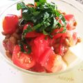ユーロン's cooksnap of when they made 混ぜるだけ！トマトと豆腐と納豆のサラダ.
