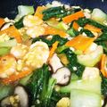 ガリ☆トトロ's cooksnap of when they made エビとチンゲンサイで中華丼.