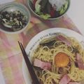 AYANE♡JIN's cooksnap of when they made たまごかけパスタ☆コンソメガーリック味.
