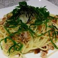 Akosua's cooksnap of when they made 簡単混ぜるだけ☆なめたけ＆ツナのパスタ♫.
