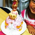 まみむめももか's cooksnap of when they made 簡単！可愛い！ドールケーキ♡リカちゃん♡.