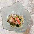 yesmama's cooksnap of when they made 春わかめと豆苗・もやしの簡単和え物.