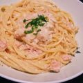 ゆうきいた's cooksnap of when they made カニとマッシュルームのクリームパスタ.