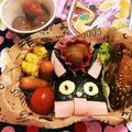 sakeちゃん's cooksnap of when they made 魔女の宅急便★ジジ★キャラ弁.
