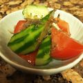 makikoyoga's cooksnap of when they made トマトときゅうりのじゃこサラダ.