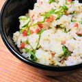 島子☆'s cooksnap of when they made 材料４つ!!梅と大葉のやみつきご飯♪.