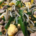 ｍｋまろん's cooksnap of when they made 我が家の定番♪豚ニラもやし炒め.